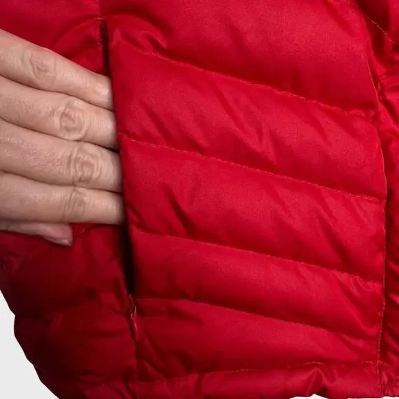 Talbots Petites Quilted Chevron Down Puffer Vest Women's MP Zip Snaps Pockets - Picture 3 of 9